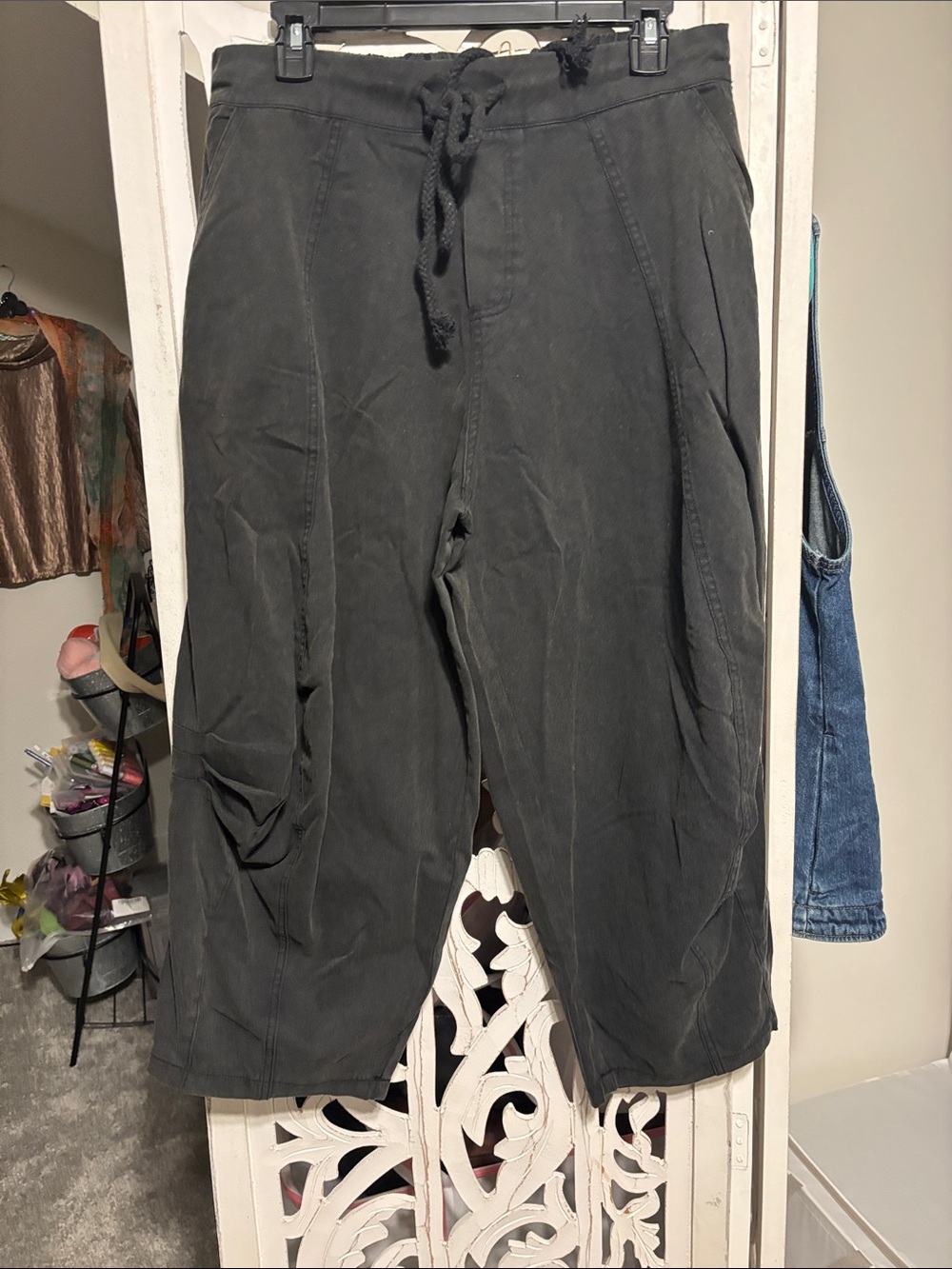 Black Drawstring Casual Pants
